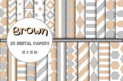 Brown, Gray and White Digital Papers Product Image 1