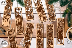 Winter Bookmarks Laser Cut Bundle | Glowforge | SVG Product Image 1