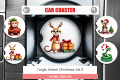 Car Coaster Christmas Jungle Animals Product Image 1