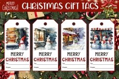 Christmas Gift Tag Designs, Snowman Gift Tag Printable Product Image 1