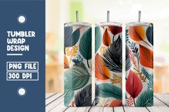 Abstract Shapes And Leaves Tumbler Wrap Sublimation Product Image 1