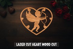 Cupid Heart SVG,Laser Cut, Valentine Heart laser Cut Product Image 2