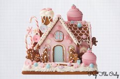Pink Christmas Gingerbread sublimation Clipart Bundle PNG Product Image 2