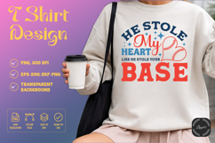 He Stole My Heart Like He Stole Your Base SVG Product Image 1