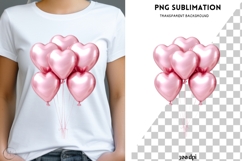 Valentine balloons png design for T-shirts Product Image 1