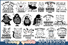 Funny Quotes SVG, Sarcastic SVG Bundle, Funny animals SVG Product Image 1