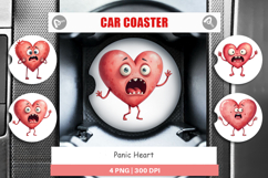 Car Coaster Panic Heart Product Image 1