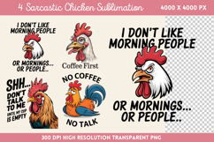 Sarcastic Chicken Sublimation PNG Product Image 1