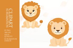 Baby lion clipart sublimation png Product Image 1