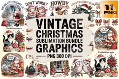 Vintage Christmas PNG Graphics Pack Product Image 1