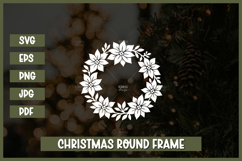 Floral Wreath SVG, Christmas wreath svg Product Image 1