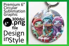 Vibrant Round Design Coaster Template , Xmas Product Image 1