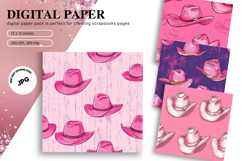 Western Cowboy Pattern Digital Paper Background Wallpaper_4 Product Image 1