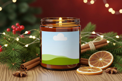 Winter soy candle mockup Product Image 2
