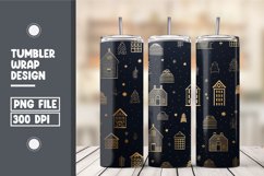 Home Pattern Tumbler Wrap Design Product Image 1