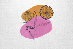 Modern Flower Line Art Embroidery Design Product Image 1