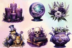 Purple Witch Sublimation Clipart Bundle Product Image 2