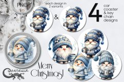 Christmas Gnome | Sublimation Car coaster &amp; key chain PLUS Product Image 1