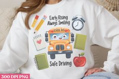 Early rising always PNG, School Bus Driver Sublimation Product Image 1