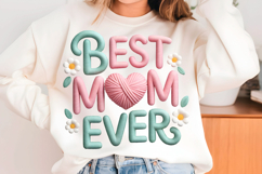 Mother's Day PNG, Faux Yarn Mama PNG Product Image 1