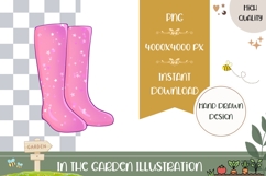 Hand Drawn Rain Boots Illustration, Cartoon Rain Boots PNG Product Image 1