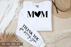 MOM SVG - Mother's Day Sleeve T shirt Design Product Image 1
