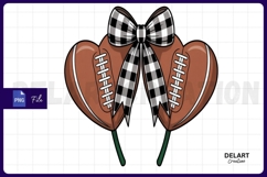 Cute Heart-Shaped Football PNG Design Product Image 1