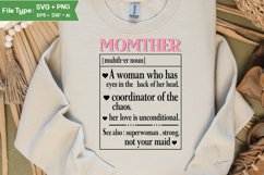Mother Definition SVG | Mother&#039;s Day SVG Design Product Image 2