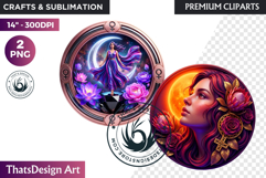 International Women's Day Round Cliparts &amp; Backgrounds PNG Product Image 1