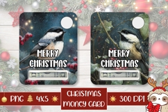 Cartoon Christmas Bird Money Card, Christmas Gift Card Print Product Image 1