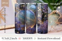 Abstract Tumbler Wrap, Cosmic Tumbler Template Product Image 1