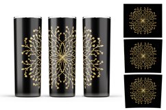 Glitter mandala tumbler sublimation PNG Product Image 2