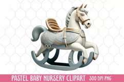 Pastel Baby Nursery Clipart, Baby Nursery Clipart Product Image 1