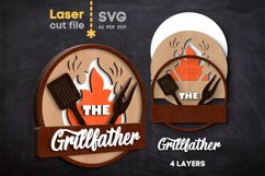 Grillfather SVG laser cut file for Glowforge Product Image 1