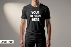 Dark Grey T-Shirt Mockup PSD File Product Image 1