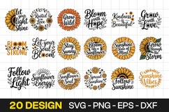 Sunflower Floral Quote Designs SVG PNG Product Image 1