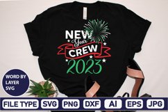 New Year Crew 2023 SVG Cut File Product Image 1