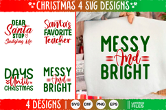4 Christmas SVG Designs, Christmas SVG Cut file design Product Image 1