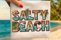 Salty Beach Summer PNG, Retro Ocean Sublimation Design Product Image 1