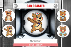 Car Coaster Nurse Bear Product Image 1
