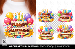 Birthday Cake Clipart PNG Product Image 1
