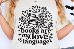Books Are My Love Language Svg, Book Lover Svg. Product Image 2