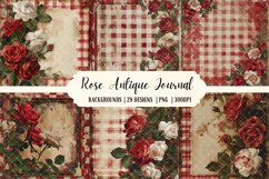 Rose Antique journal Background|Valentine's Day sublimation Product Image 1