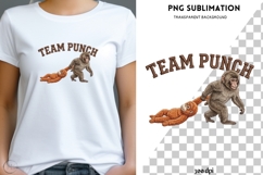 Team Punch Monkey PNG Sublimation | Monkey Graphic Product Image 1