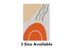 Modern Abstract Arch Wave Embroidery Design Product Image 1