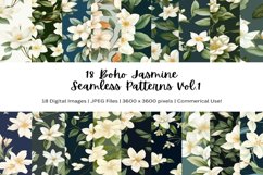 Boho Jasmin Seamless Pattern - 300DPI Product Image 1