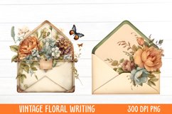 Vintage Floral Writing Clipart Product Image 1