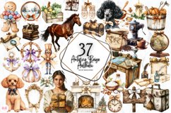 Antique Beige Aesthetic Clipart Product Image 1