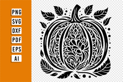 Floral Flowers Pumpkin SVG Designs, Fall SVG, Thanksgiving Product Image 4