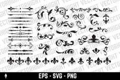 Flourishing decorative elements for retro design. Product Image 1
